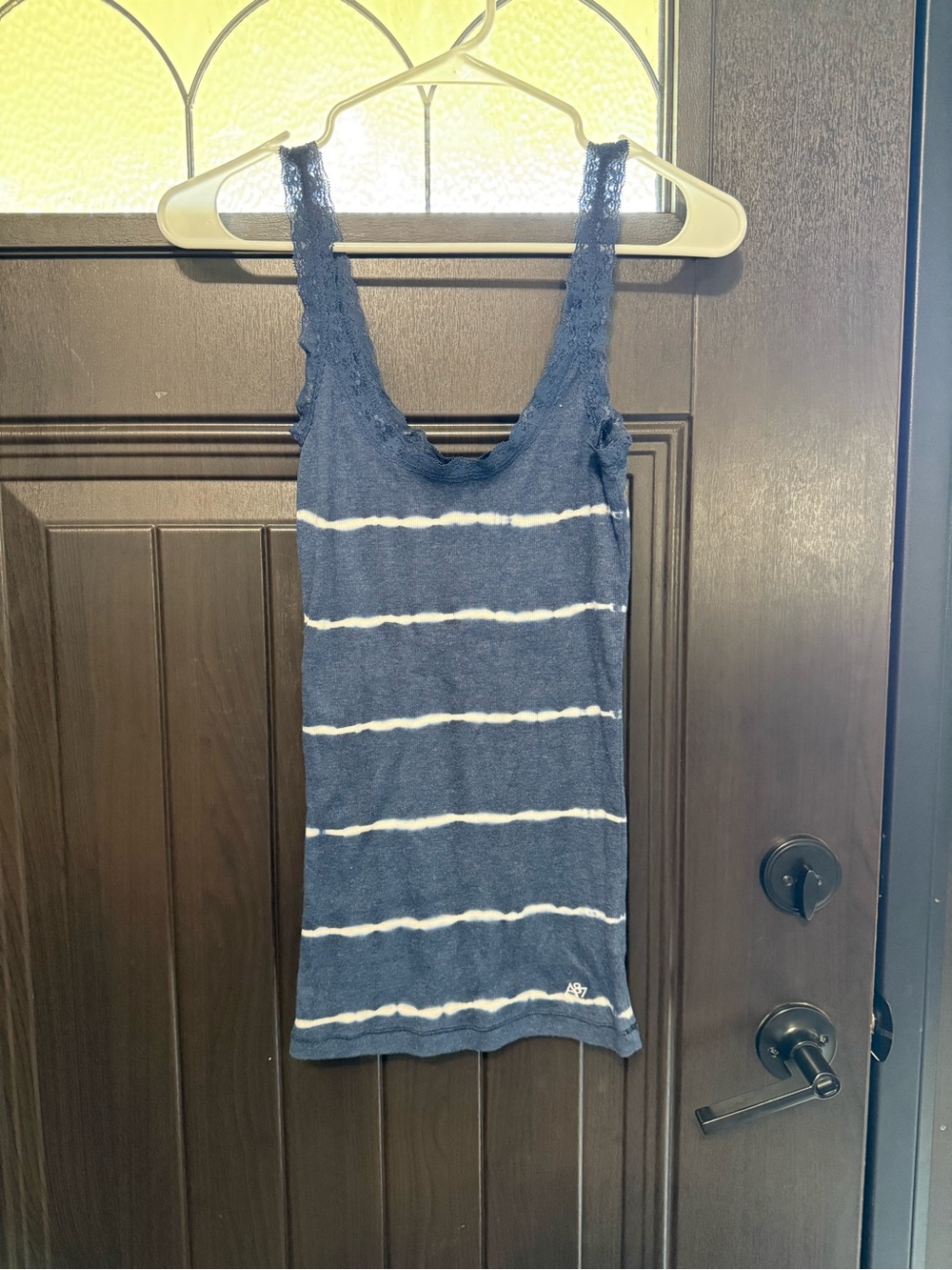 Aeropostale Navy & White Tie-Dye Tank